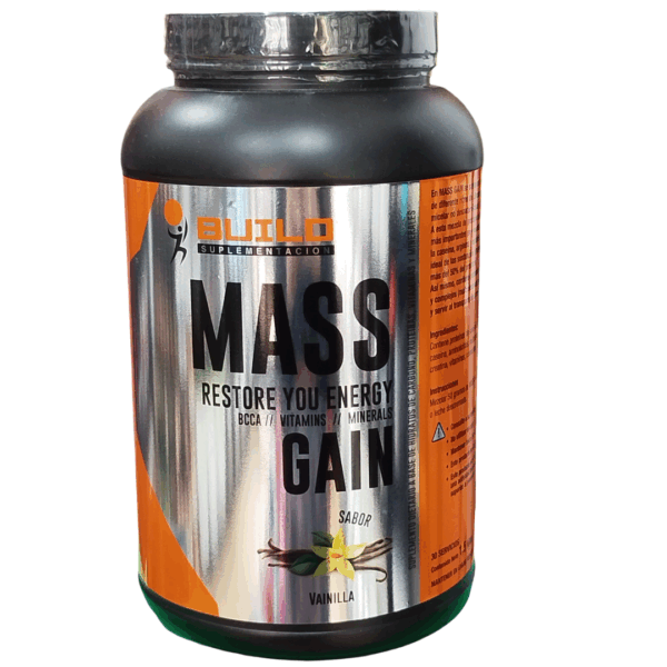 MASS GAIN (1,5KG) GANADOR DE PESO DE VAINILLA - BUILD - Imagen 5