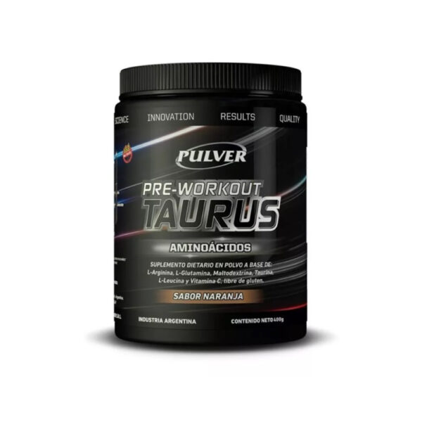 TAURUS PRE-WORKOUT PRE ENTRENO 400 GR NARANJA - PULVER