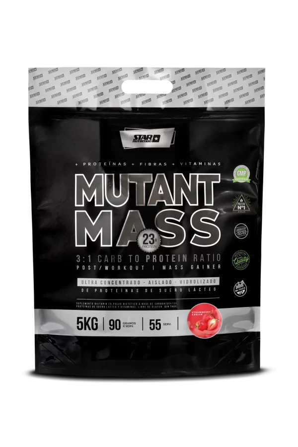 MUTANT MASS  (5 kg) GANADOR DE PESO FRUTILLA - STAR NUTRITION