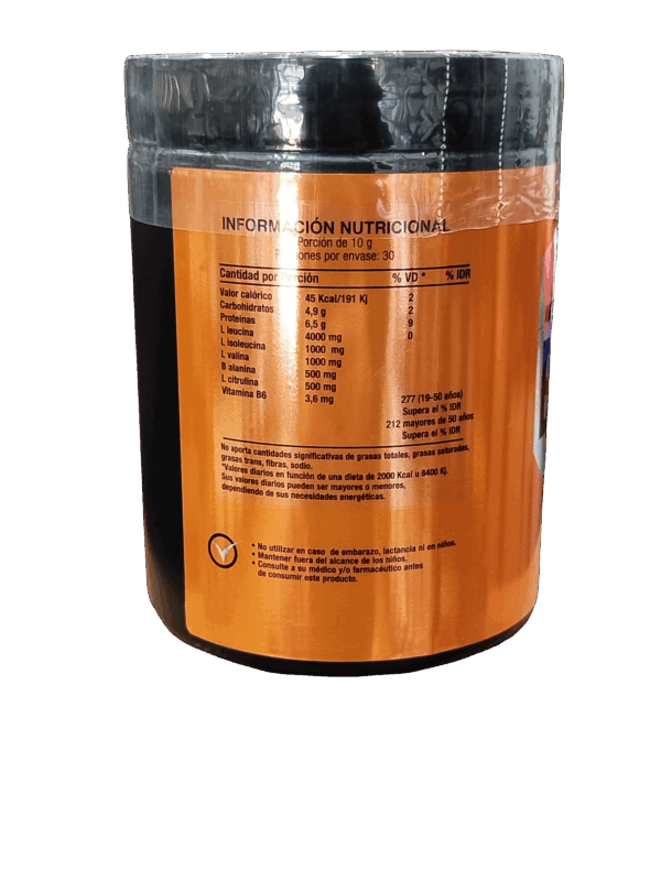 BCAA PRO AMINOÁCIDOS 4:1: 1 NARANJA (300 GR) - BUILD - Imagen 3