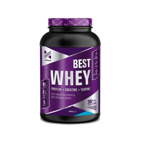 BEST WHEY (1KG) PROTEÍNA CON CREATINA Y TAURINA VAINILLA - XTRENGHT
