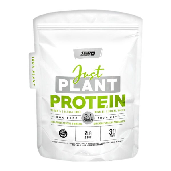 JUST PLANT 908 GR SIN SABOR PROTEÍNA VEGANA - STAR NUTRITION