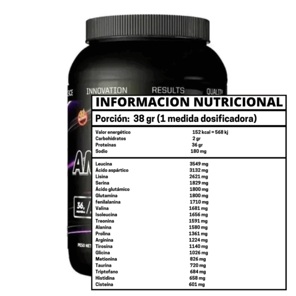 AMINOTOTAL 1 KG AMINOACIDOS CHOCOLATE - PULVER - Imagen 2