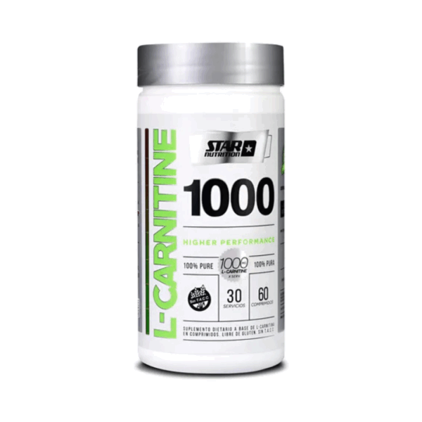 L-CARNITINE 1000 MG QUEMADOR NATURAL 60 COMPRIMIDOS - STAR NUTRITION