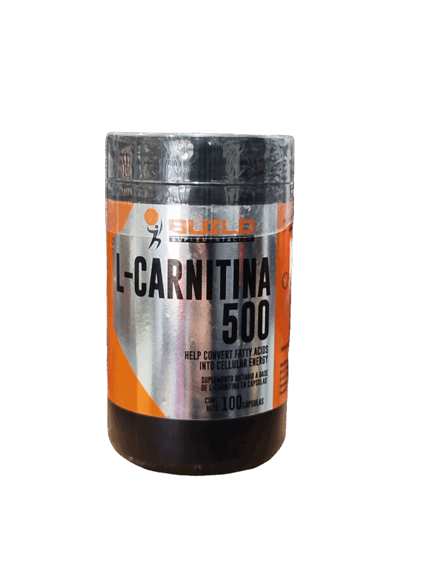 L-CARNITINA 500 QUEMADOR DE GRASA NATURAL 100 CAPSULAS - BUILD - Imagen 3