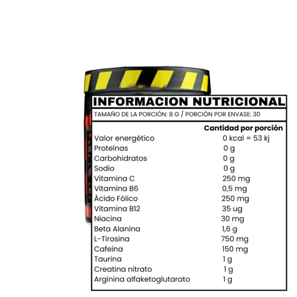TNT DYNAMITE (30 SERV) PRE ENTRENO UVA - STAR NUTRITION - Imagen 2