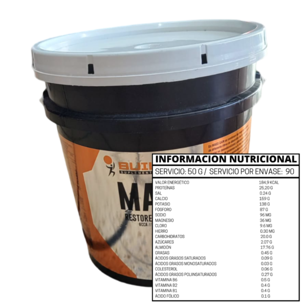 MASS GAIN  GANADOR DE PESO (4,5KG) Vainilla - BUILD - Imagen 3