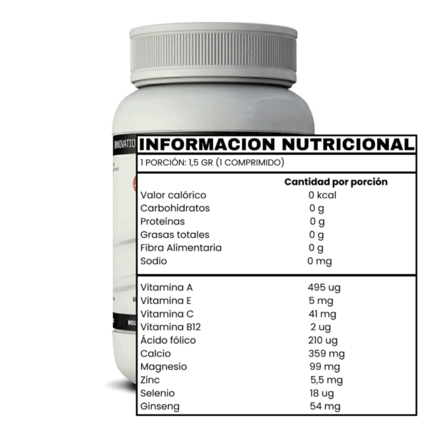 VITAMINAS Y MINERALES 60 CÁPSULAS MULTIVITAMINICO - PULVER - Imagen 2