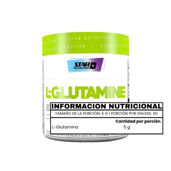 L-GLUTAMINA MICRONIZADA (300 GR) - STAR NUTRITION - Imagen 2