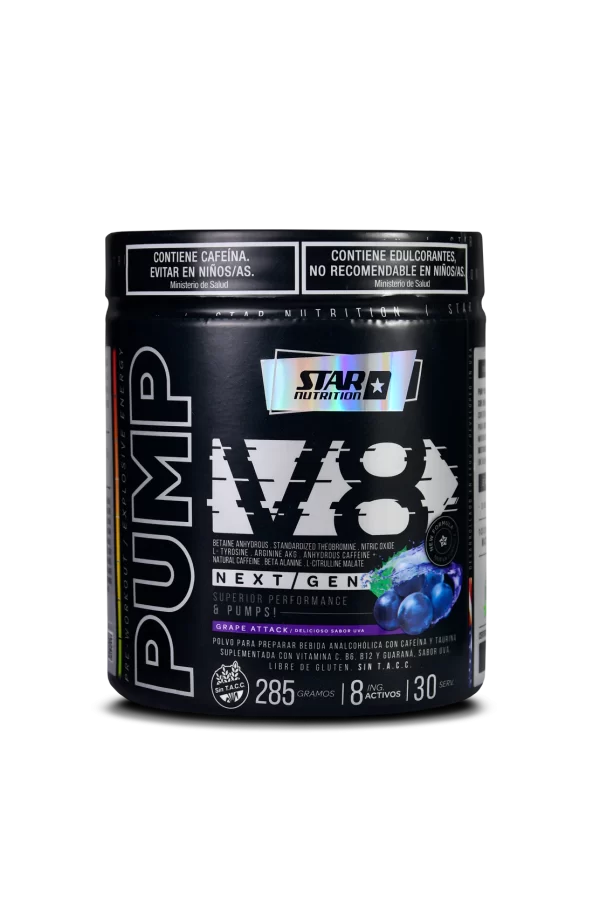PUMP V8 (30 SERV) PRE ENTRENO UVA - STAR NUTRITION
