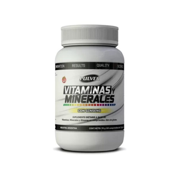 VITAMINAS Y MINERALES 60 CÁPSULAS MULTIVITAMINICO - PULVER