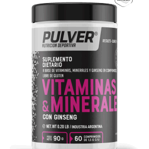 VITAMINAS Y MINERALES 60 CÁPSULAS MULTIVITAMINICO - PULVER