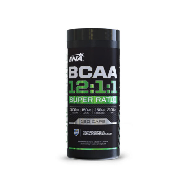 BCAA 12:1:1 AMINOÁCIDOS RAMIFICADOS 120 CÁPSULAS - ENA SPORT