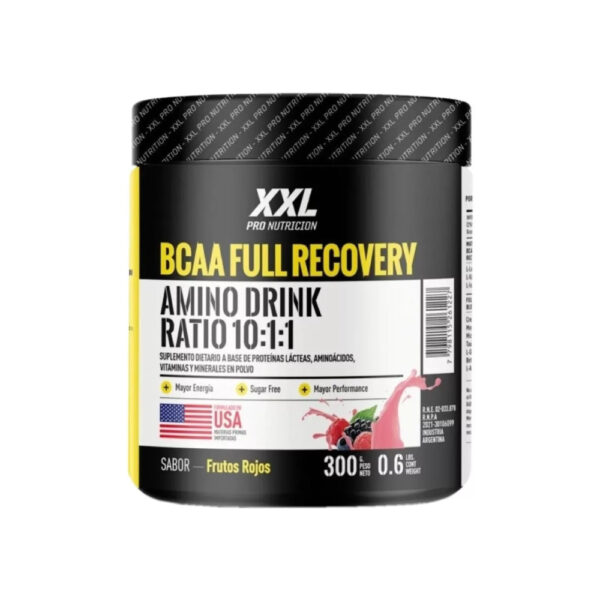 BCAA FULL RECOVERY 300 GR FRUTOS ROJOS - XXL PRO NUTRITION