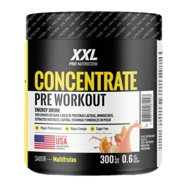 PRE-WORKOUT  (300GR) MULTIFRUTAS - XXL PRO NUTRITION - Imagen 3