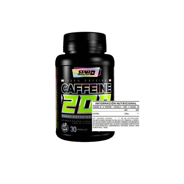 CAFFEINE 200 MG (30 CAPSULAS) - STAR NUTRITION - Imagen 2