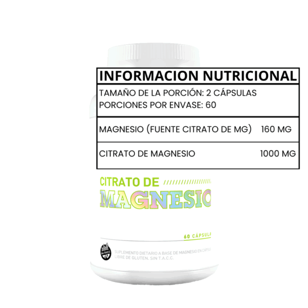 CITRATO DE MAGNESIO (60 CAPSULAS) - STAR NUTRITION - Imagen 2
