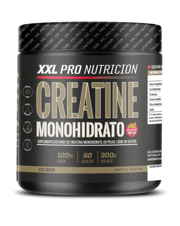 CREATINA CREATINE MONOHIDRATO (300 GR) SIN T.A.C.C. - XXL PRO NUTRITION - Imagen 2