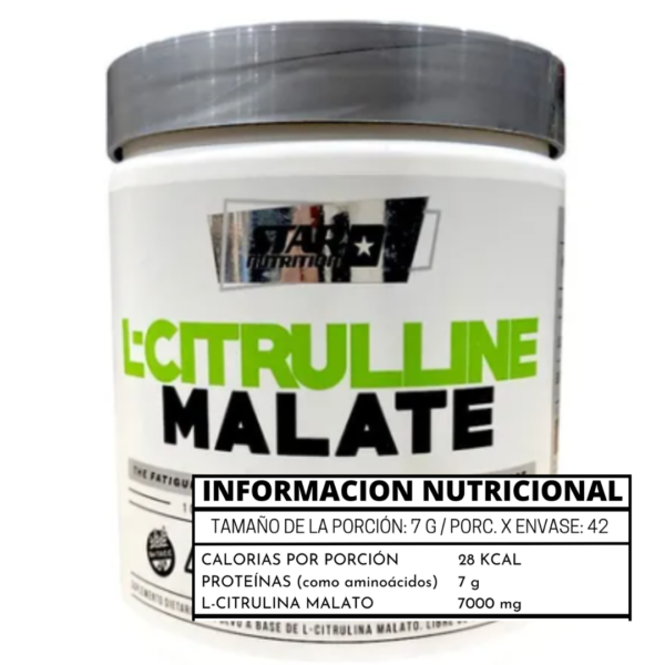 L-CITRULLINE MALATO (300 GR) CITRULINA - STAR NUTRITION - Imagen 2