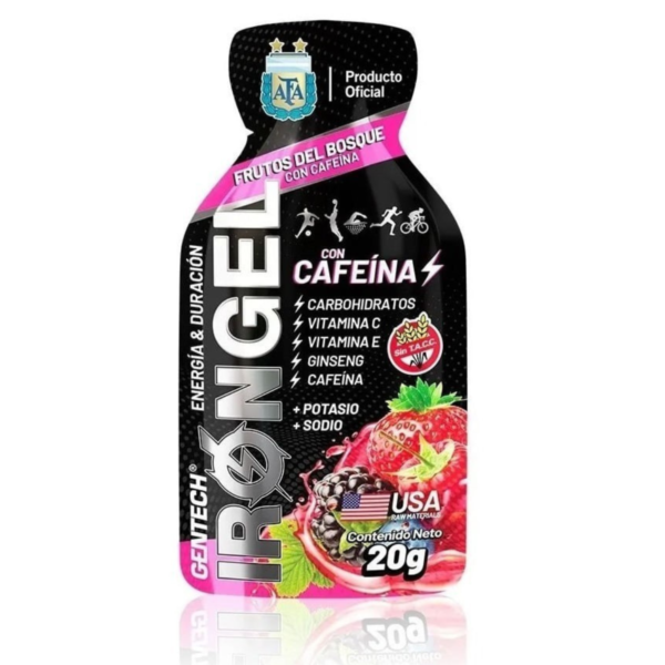 IronGel Con Cafeína 20 Gr X Unidad Frutos del Bosque - Gentech