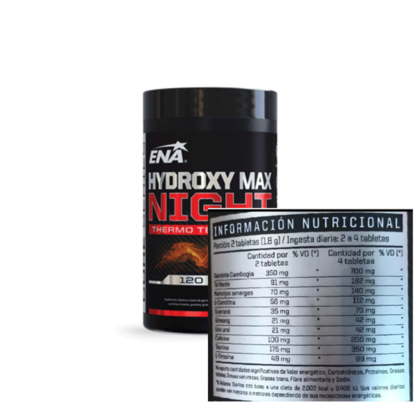 Hydroxy Max Nigth Thermo Technology 120 Tabletas - Ena - Imagen 2