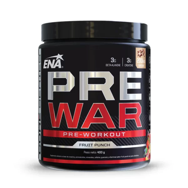 PRE WAR 400 Gr Pre Entreno Con Creatina Sabor Frutos Rojos - ENA SPORT - Imagen 3