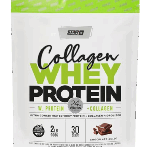 COLLAGEN WHEY PROTEIN PROTEÍNA + COLAGENO 908 GR CHOCOLATE - STAR NUTRITION