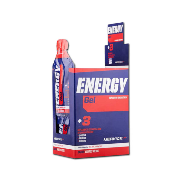 ENERGY GEL +3 CON CAFEÍNA 40 GR FRUTOS ROJOS - MERVICK LAB - Imagen 2