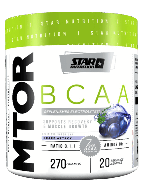 MTOR BCAA AMINOACIDOS RATIO 8:1:1 270 GR GRAPE - STAR NUTRITION - Imagen 3