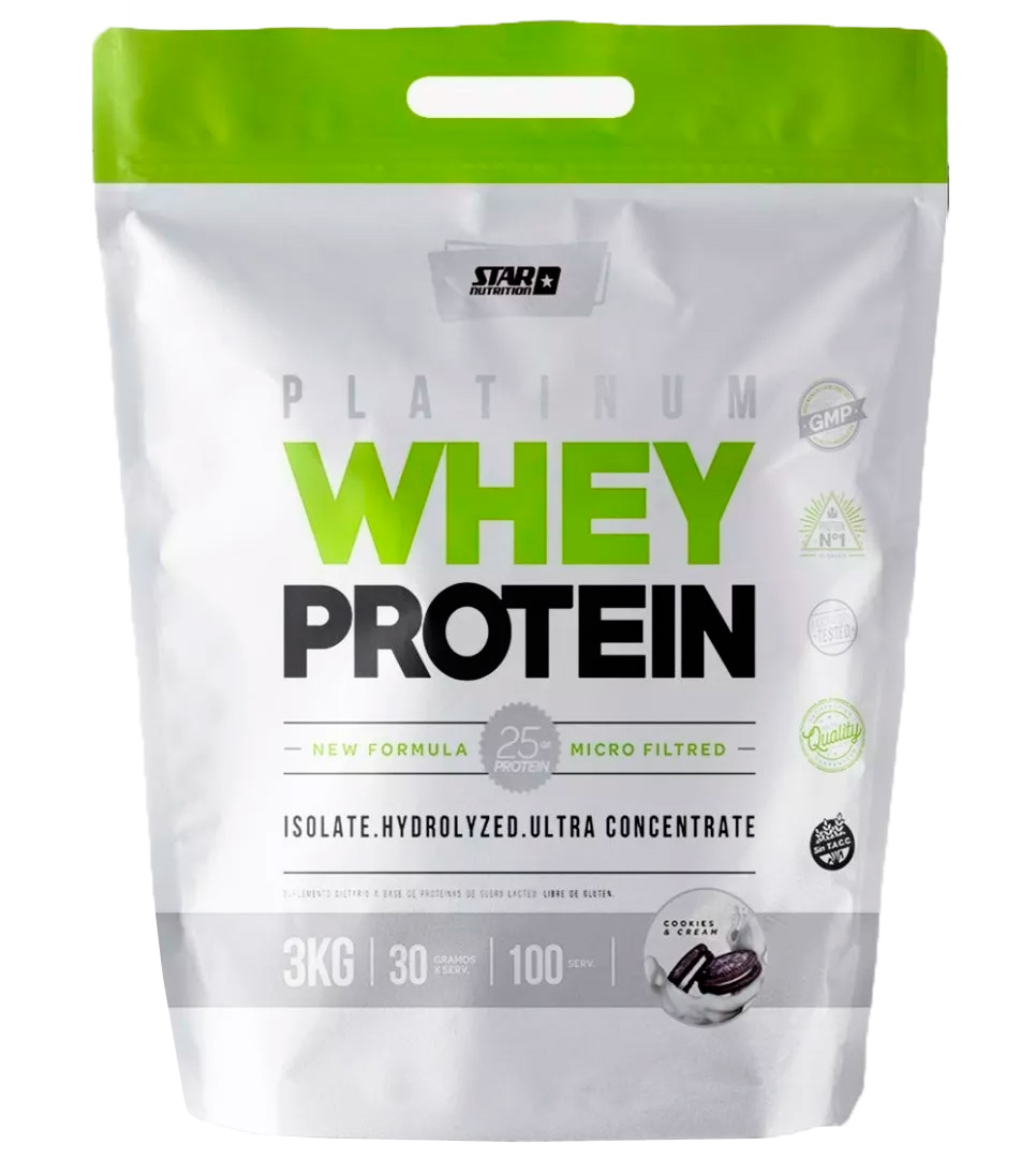 PLATINUM WHEY PROTEIN 3 KG PROTEINA COOKIES - STAR NUTRITION