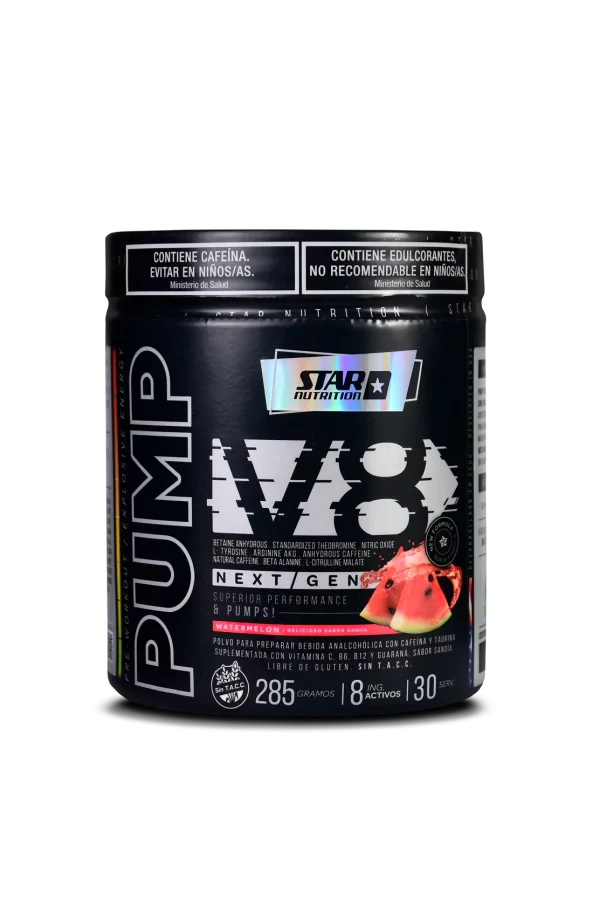 PUMP V8 PRE ENTRENO 285 GR SANDIA - STAR NUTRITION