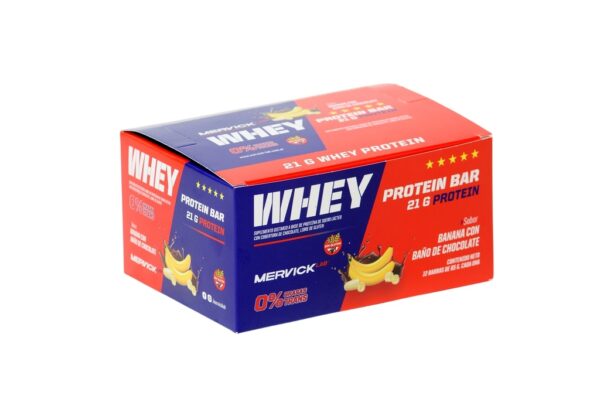 BARRITAS WHEY PROTEIN BAR 65 GR BANANA - MERVICK - Imagen 3