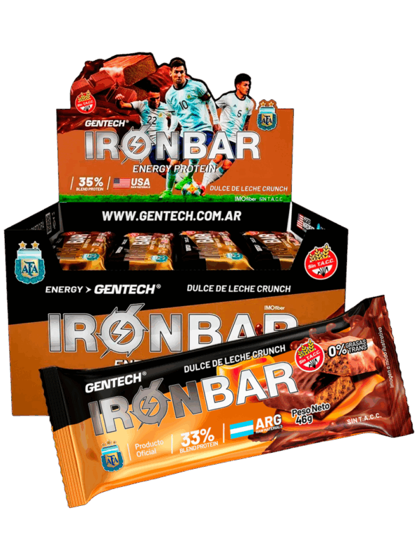 BARRITAS IRON BAR 46 GR DULCE DE LECHE - GENTECH - Imagen 3