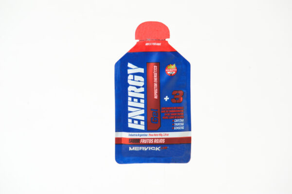 ENERGY GEL +3 CON CAFEÍNA 40 GR FRUTOS ROJOS - MERVICK LAB