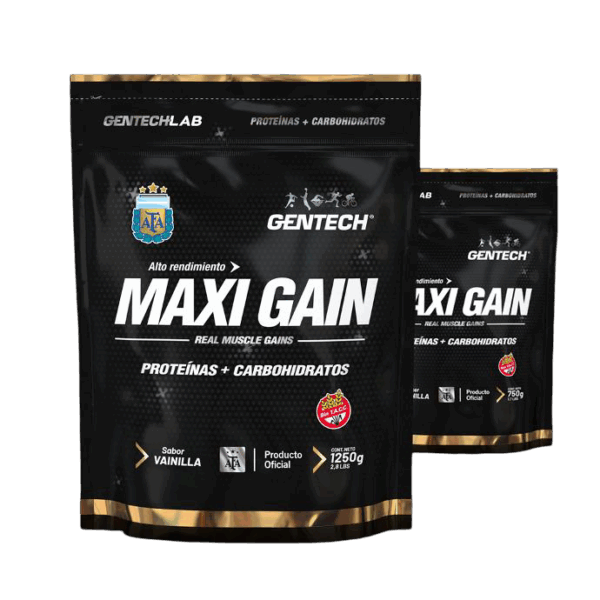 Maxi Gain Gentech Ganador de Peso VAINILLA 1250 gr