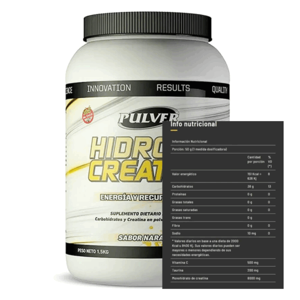 HIDRO CREATINA MIX CARBOHIDRATOS Y CREATINA 1,5 KG - PULVER - Imagen 2