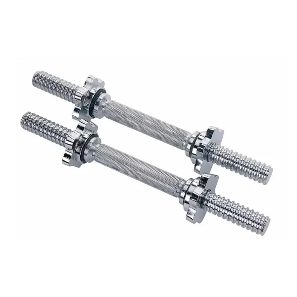 Mancuernas Maciza A Rosca Cromada Por Unidad Con Topes 30 MM - Imagen 3