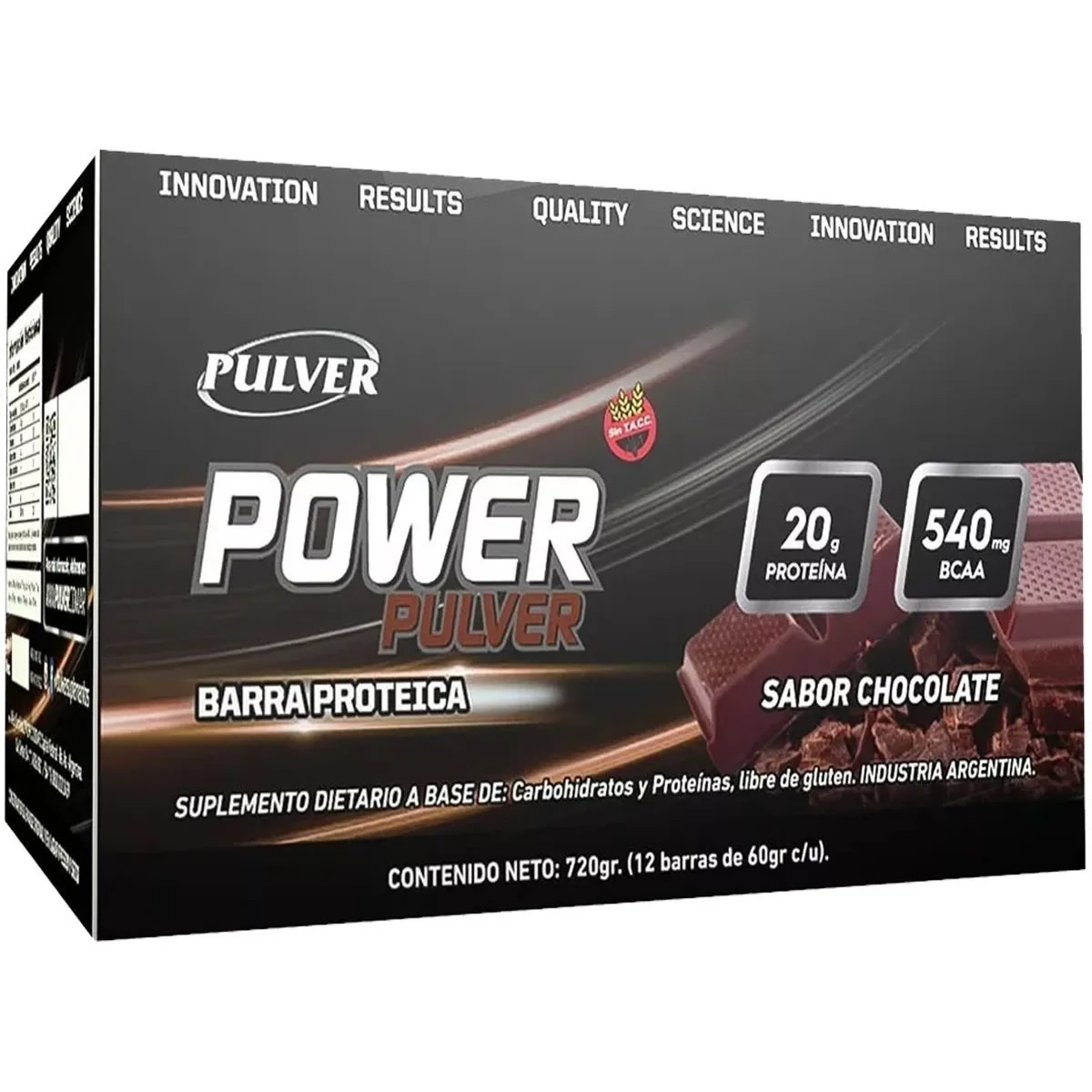 BARRITAS PROTEICAS POWER PULVER 60 GR UNIDAD CHOCOLATE - PULVER - Imagen 2