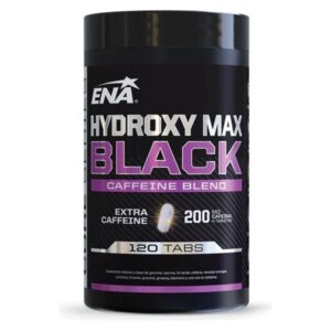 HYDROXY MAX BLACK QUEMADOR CON 200 MG DE CAFEÍNA 120 TABLETAS- ENA