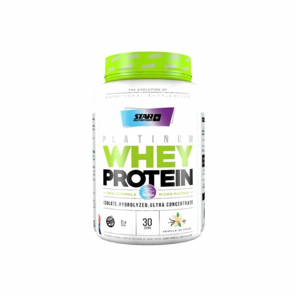 PLATINUM WHEY PROTEIN 908 GR TACHO VAINILLA - STAR NUTRITION - Imagen 3