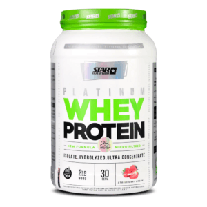 PLATINUM WHEY PROTEIN 908 GR TACHO FRUTILLA - STAR NUTRITION