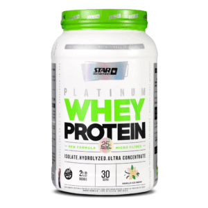 PLATINUM WHEY PROTEIN 908 GR TACHO VAINILLA - STAR NUTRITION