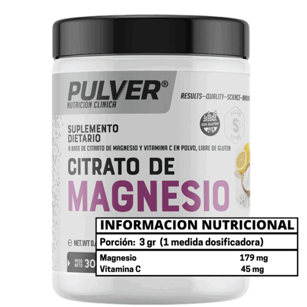 CITRATO DE MAGNESIO 300 GR SABOR LIMÓN - PULVER - Imagen 2