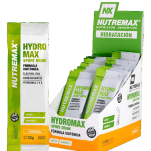 HYDROMAX SPORT DRINK 660 GR FORMULA ISOTÓNICA 20 UNIDADES NARANJA - NUTREMAX
