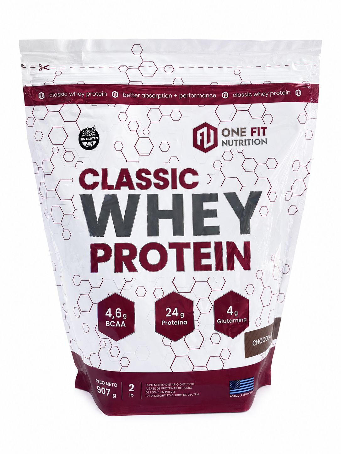 PROTEÍNA CLASSIC WHEY PROTEIN 2LB SABOR CHOCOLATE - ONE FIT