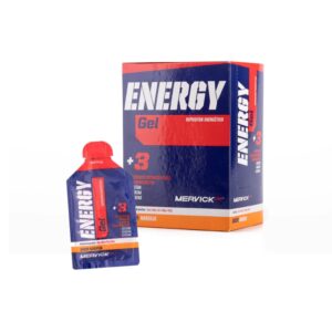 ENERGY GEL+3 X CAJA CON CAFEÍNA SABOR NARANJA- MERVICK LAB