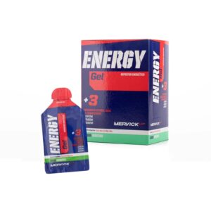 ENERGY GEL+3 X CAJA CON CAFEÍNA SABOR MANZANA- MERVICK LAB