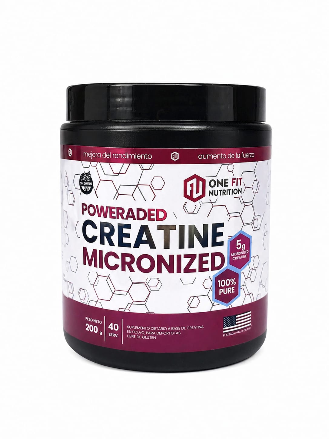CREATINA MONOHIDRATO MICRONIZADA 200 GR - ONE FIT