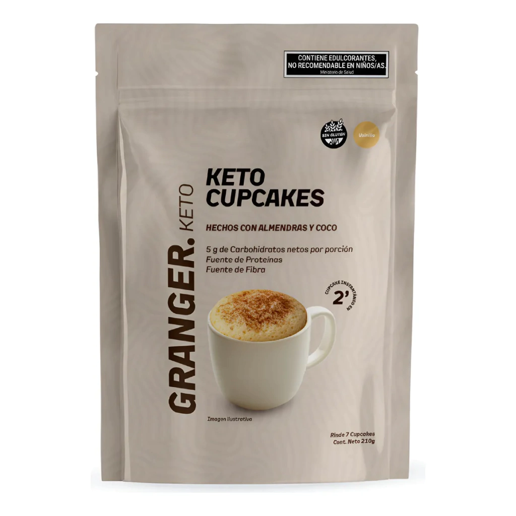 KETO CUPCAKES PROTEICOS 210 GR SABOR VAINILLA - GRANGER
