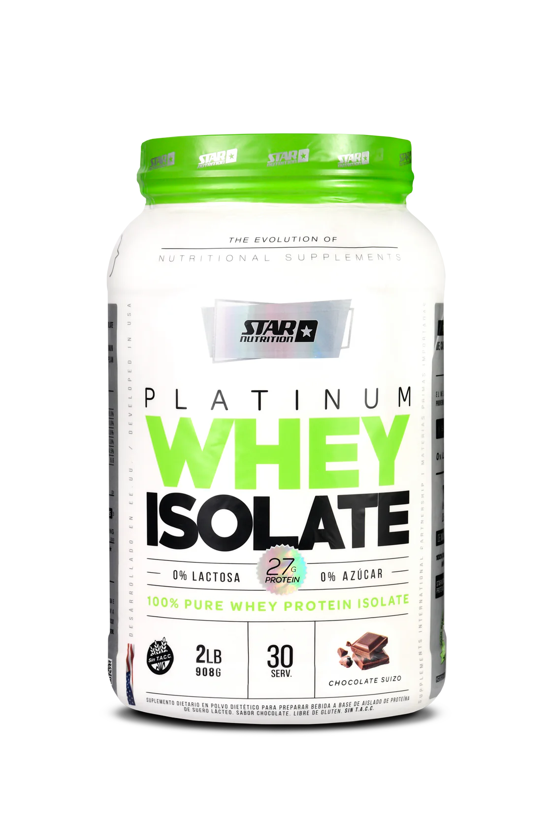 PLATINUM WHEY ISOLATE 908 GR CHOCOLATE - STAR NUTRITION